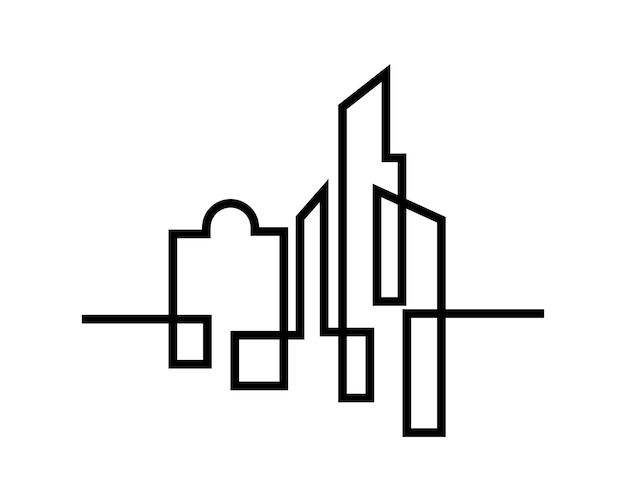 City silhouette flat design