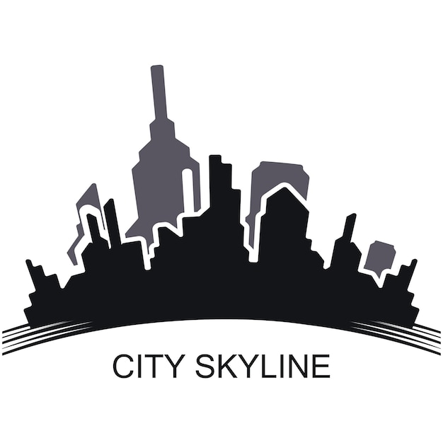 City silhouette skyline illustration design City landscape Panorama building