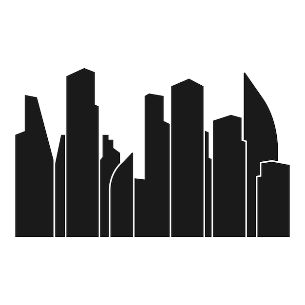 Дизайн векторной иллюстрации фона анимированного трейлера City Skyline