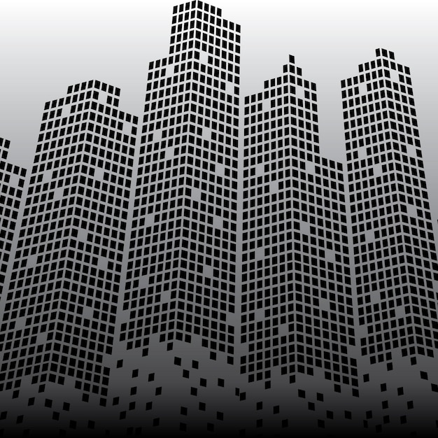 City Skyline animated trailer background vector illustration design