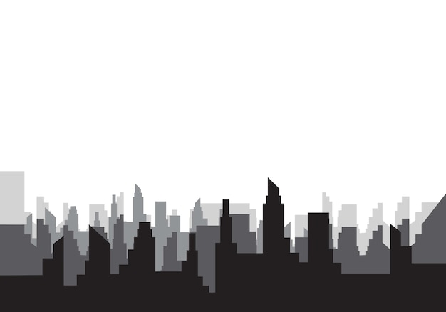 Vector city skyline backgound vector illustration