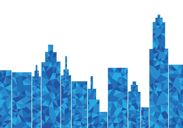 Vector city skyline backgroud illustration