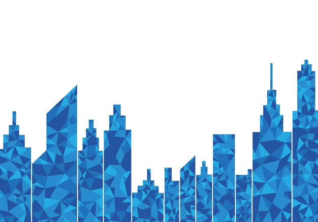 Vector city skyline backgroud illustration