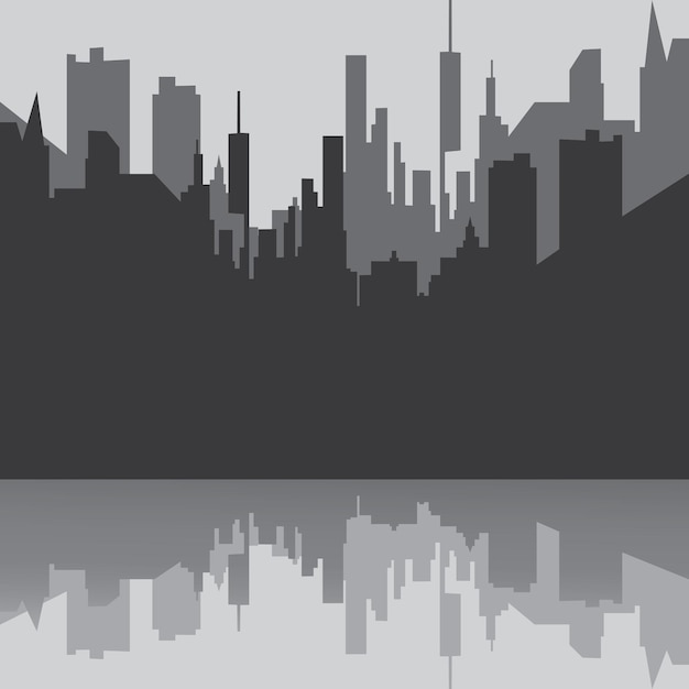 city skyline background vector illustration