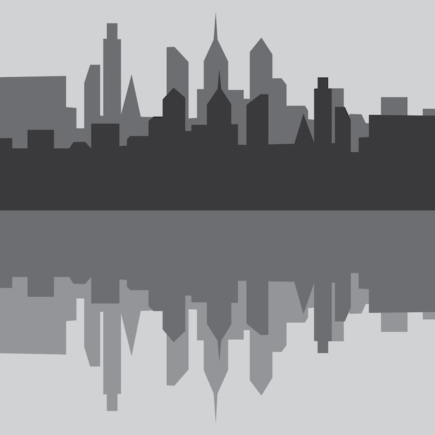 city skyline background vector illustration