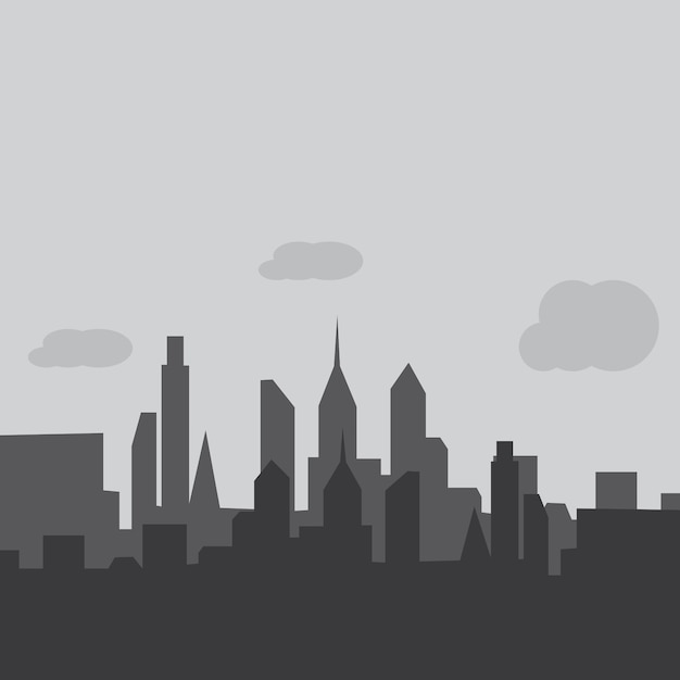 Vector city skyline background vector illustration