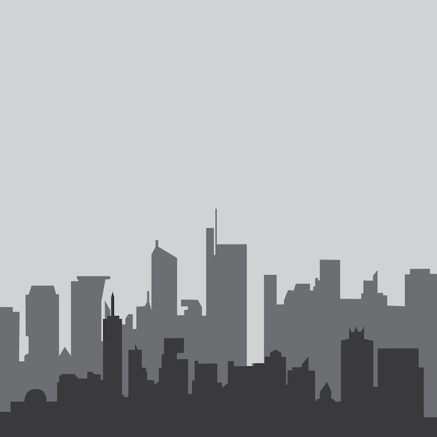 Vector city skyline background vector illustration