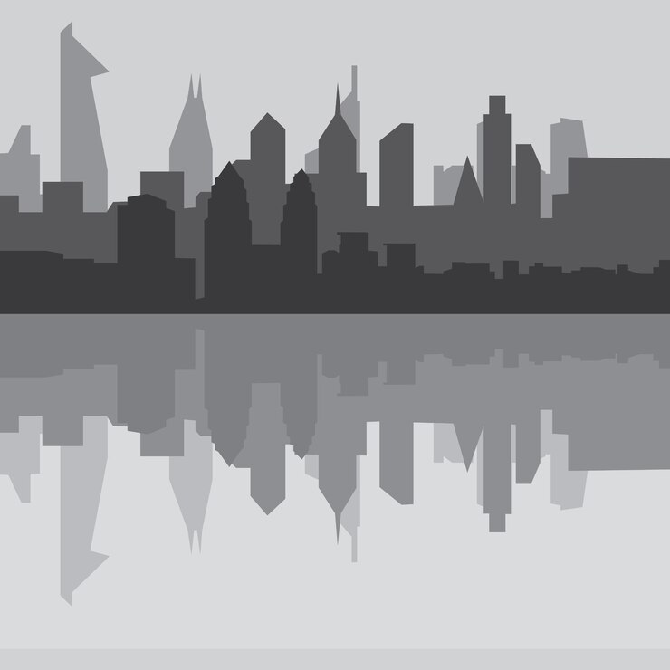 Vector city skyline background vector illustration