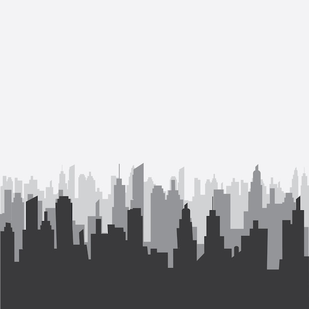 City skyline background vector