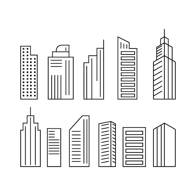 City skyline flat design