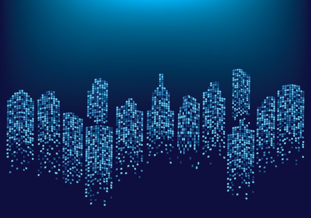 Vector city skyline illustration