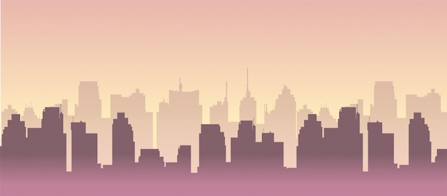 Illustrazione di skyline della città