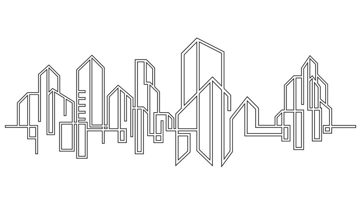 Vector city skyline vector illustration