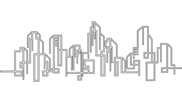 Vector city skyline vector illustration
