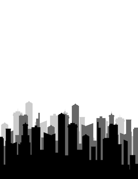 city skylines silhouette illustration design vector