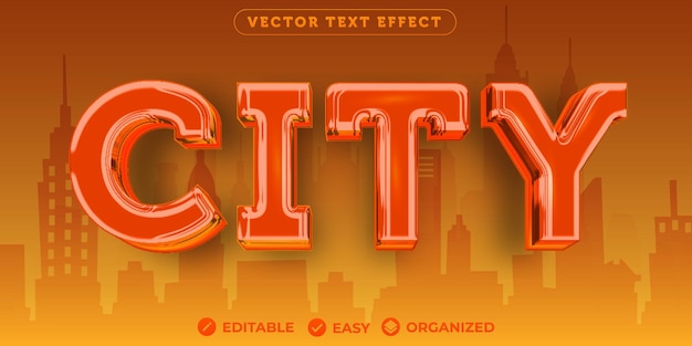 City Text Effect Fully Editable Font Text Effect