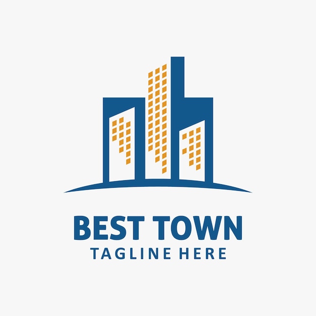 City town building logo design