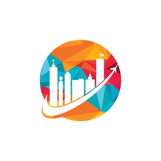 City travel vector logo design