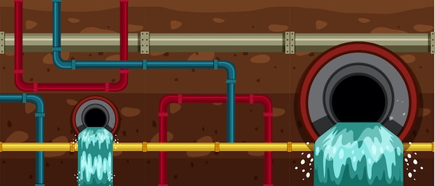 City underground pipe drain systems