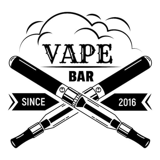 City Vape Bar 로고 흰색 배경에 격리된 웹 디자인을 위한 City Vape Bar 벡터 로고의 간단한 그림