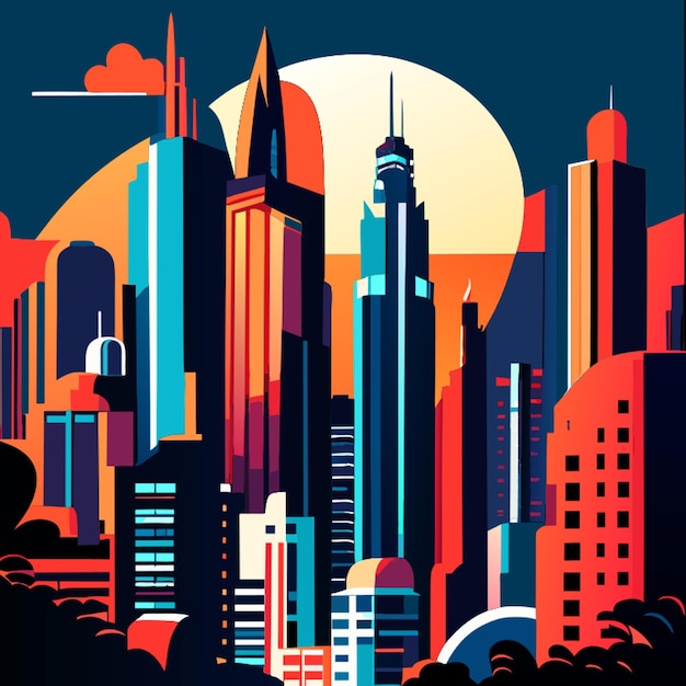 city vector illustration