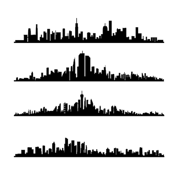 Collezione di set vettoriale di città illustrazione vettoriale