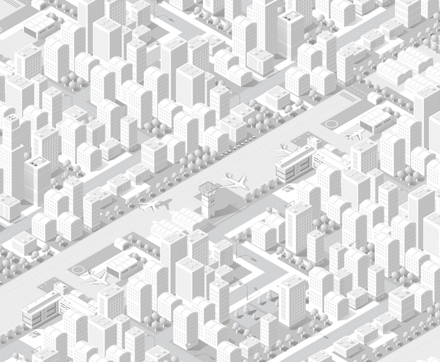 city on white design
