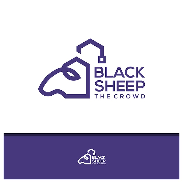 City with Head Sheep logo design vector Creative Sheep logo concepts template illustration