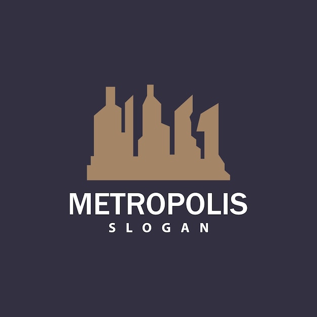 Cityscape Logo Metropolis Skyline Design City Building Vector Icon Symbol Illustration