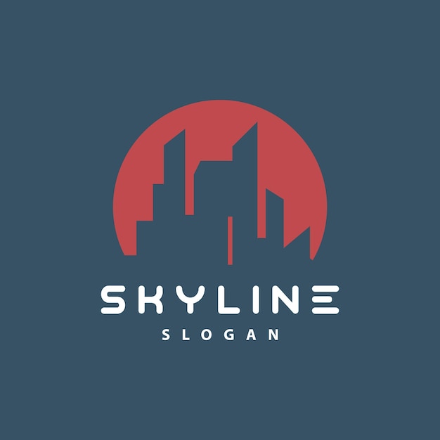 Вектор Городской пейзаж логотип метрополис skyline дизайн городское здание вектор икона символ иллюстрация