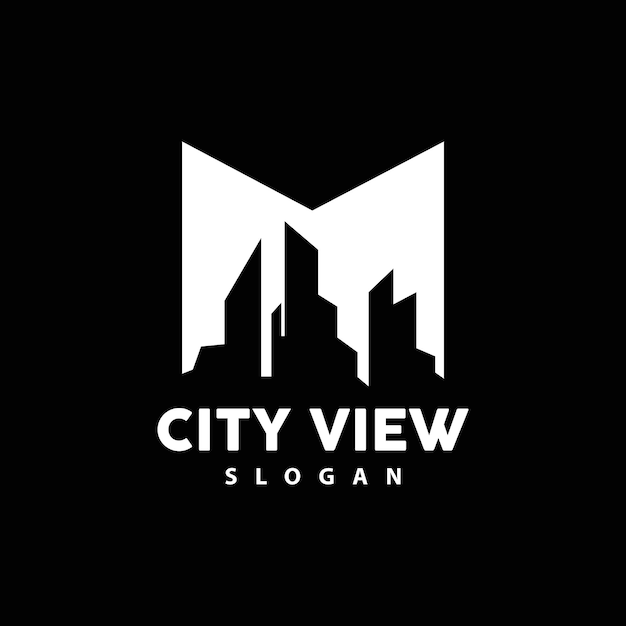 Cityscape logo metropolis skyline design city building vector icon symbol illustration