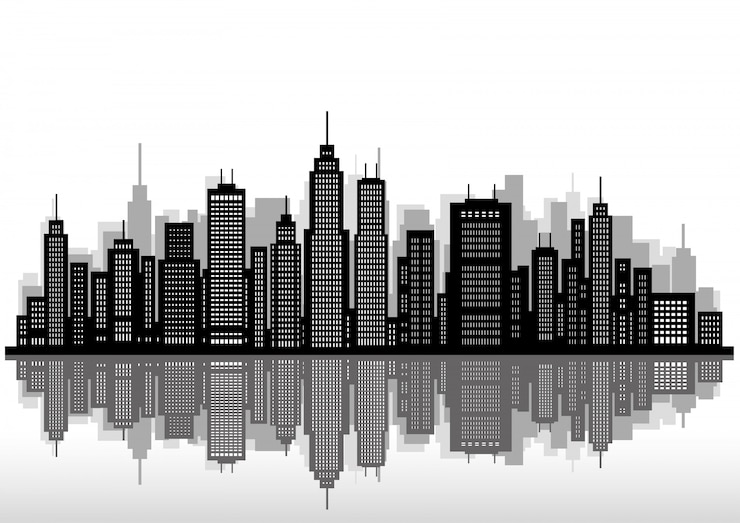Vector cityscape silhouette