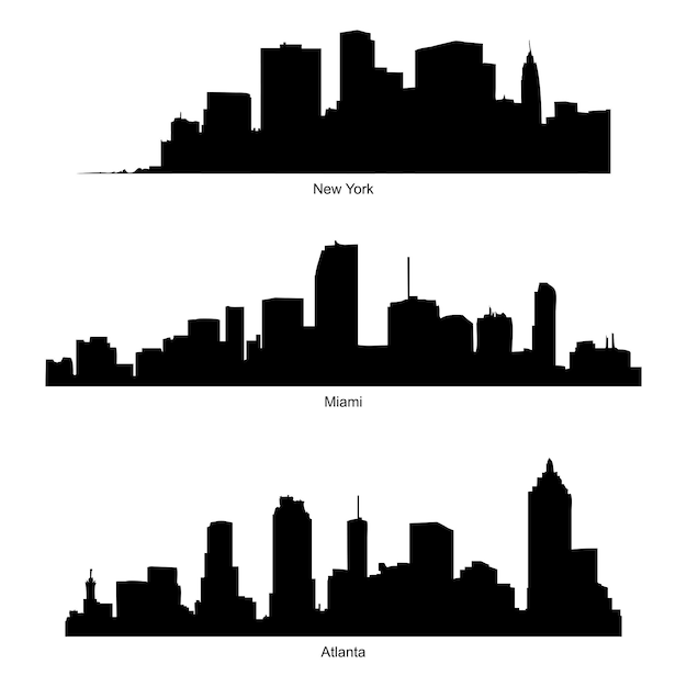 Vector cityscape silhouette