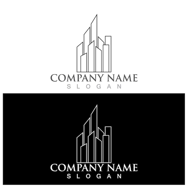 Cityscape tower logo and vector template