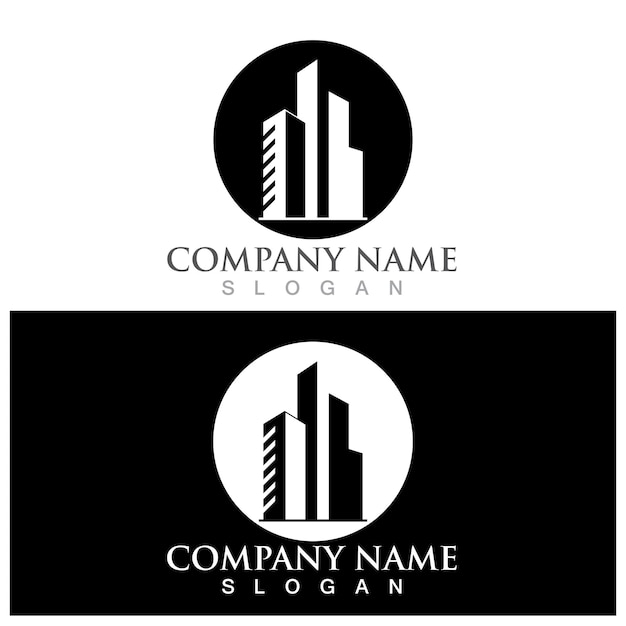 Cityscape tower logo and vector template