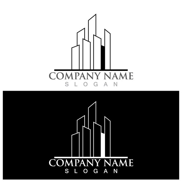 Cityscape tower logo and vector template