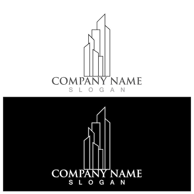 Cityscape tower logo and vector template