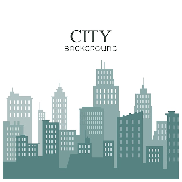 Cityscape with tall skyscrapers office buildings and trees Business district of the city Vector