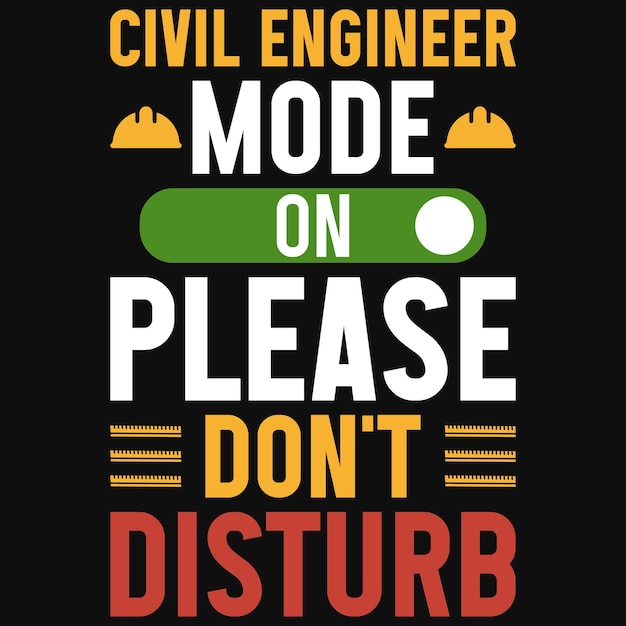 Civiel-ingenieurmodus op t-shirtontwerp