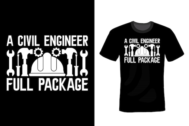 civil engineer t shirt design, typography, vintage
