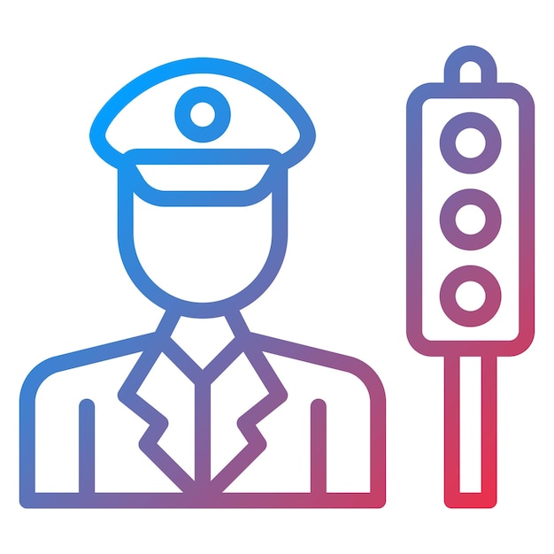 Vector civilian traffic officers icon vector image can be used for emergency service