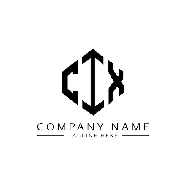 CIX letter logo design with polygon shape CIX polygon and cube shape logo design CIX hexagon vector logo template white and black colors CIX monogram business and real estate logo