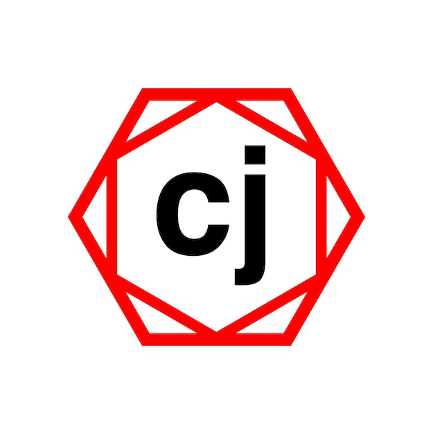 CJ bedrijfsnaam beginletters pictogram CJ monogram