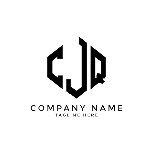 CJQ letter logo design with polygon shape CJQ polygon and cube shape logo design CJQ hexagon vector logo template white and black colors CJQ monogram business and real estate logo