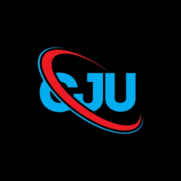 CJU のロゴ CJU の文字JJU の字母JJのロゴのデザインJJ のロゴのイニシャル円大文字のモノグラムJJ 技術事業と不動産ブランドのJJUのタイポグラフィー