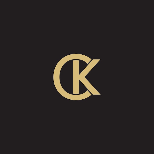 CK Letter Logo Monogram C en K Monogram Ontwerp CK Initialen Letter