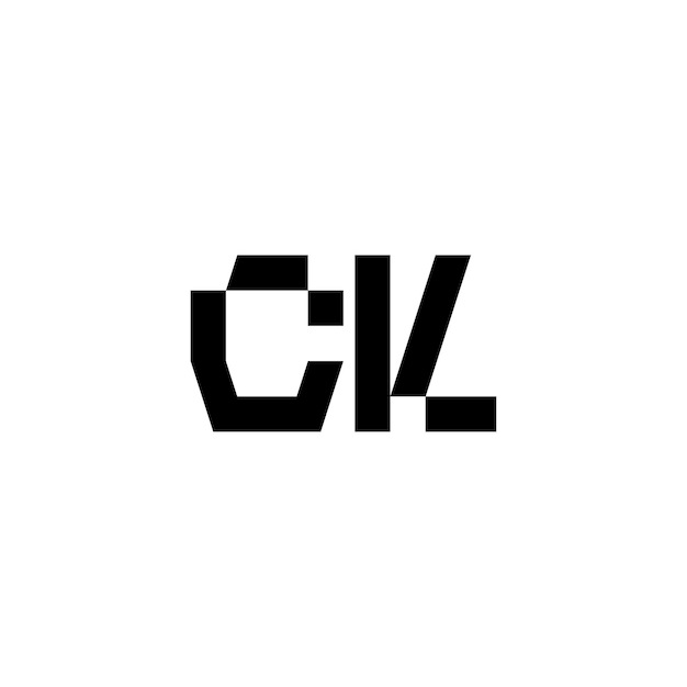 CK 모노그램 로고 디자인 문자 텍스트 이름 기호 흑백 로고타입 알파벳 문자 심플 로고
