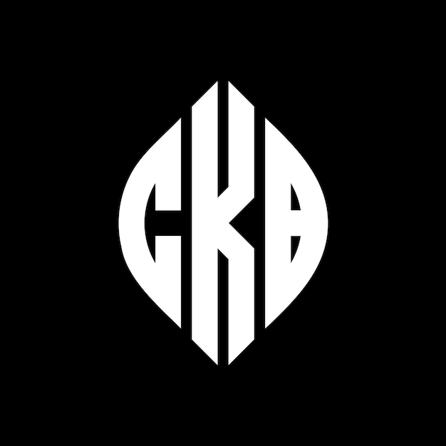 CKB cirkel letter logo ontwerp met cirkel en ellips vorm CKB ellips letters met typografische stijl De drie initialen vormen een cirkel logo CKB cirkel embleem Abstract Monogram Letter Mark Vector