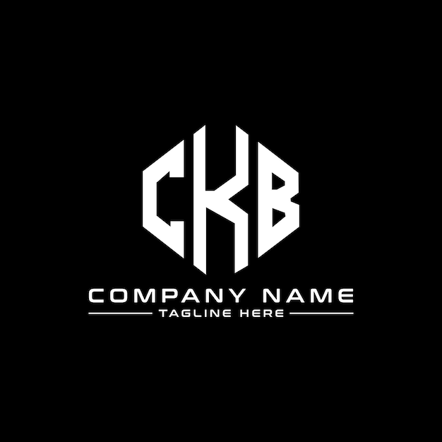 ベクトル ckb 文字 ロゴ デザイン ポリゴン フォーム ckb ポリーゴンとキューブ フォーム ロゴデザイン ckb ヘクサゴン ベクトル ロゴ テンプレート 白と黒の色 ckb モノグラム ビジネスと不動産のロゴ