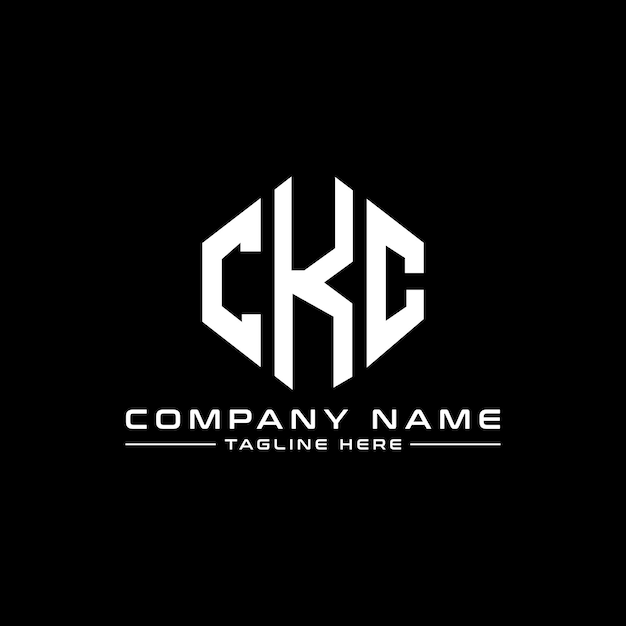 다각형 모양의 CKC 글자 로고 디자인 CKC 다각형 및 큐브 모양 로고 디자인 (CKC 육각형 터 로고 템플릿) 색과 검은색 CKC 모노그램 비즈니스 및 부동산 로고